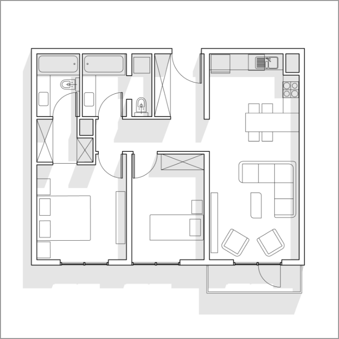 プランＡの間取り図面