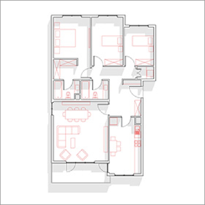 Bタイプの平面図