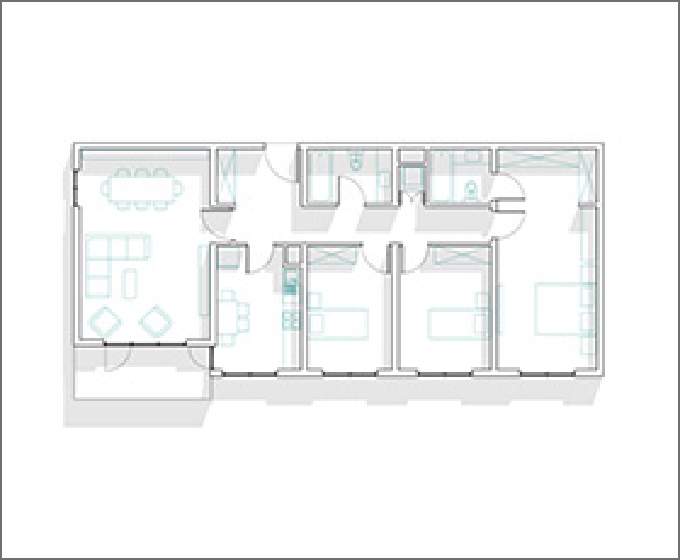 Cタイプの平面図