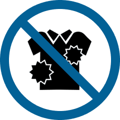 油汚れ等による汚れのひどい衣類